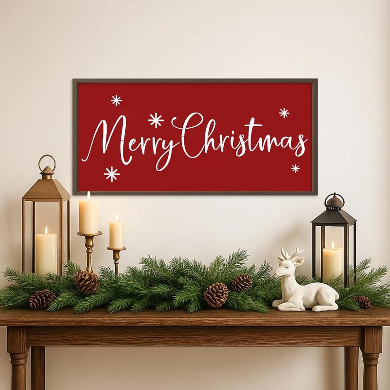 zosylley Christmas Stencils for Window Glass Large Christmas Stencils for Crafts Reusable Xmas Forest Deer Holiday Stencil for Painting on Wood Door Mats Fabrics Decor - Image 5